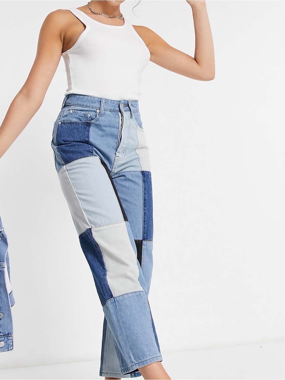 Signature8 Patchwork Loose Fit High Waisted Denim - Picture 3 of 12
